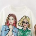 Loose girls' printed hoodie women's clothing