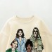 Girl pattern T-shirt sweatshirt women's clothing