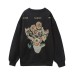 Sunflower Embroidered Velvet Hoodie