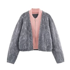 Double sided knitted effect jacket