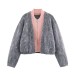 Double sided knitted effect jacket