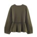 Commuter style belt knitted jacket