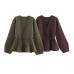 Commuter style belt knitted jacket