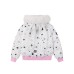 Polka Dot Fleece Rabbit Ear Hoodie Coat Thickened Hooded Warm Short Cotton Jacket