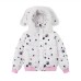 Polka Dot Fleece Rabbit Ear Hoodie Coat Thickened Hooded Warm Short Cotton Jacket