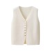 Street breasted sleeveless knitted vest