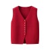 Street breasted sleeveless knitted vest
