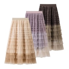 Gradient mesh half body cake skirt Gradient mesh half body cake skirt