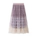 Gradient mesh half body cake skirt