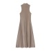 Metal colored sleeveless dress for women