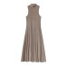 Metal colored sleeveless dress for women