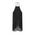 Custom MadeStyle Women's Fashion Velvet Fringe Halter Neck Top Custom MadeStyle Women's Fashion Velvet Fringe Halter Neck Top
