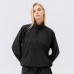 Stand up collar half zipper long sleeved loose top