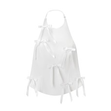 Hot girl bow decoration hanging neck collar top