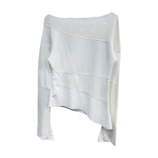 Irregular Lace Spliced Long Sleeve Top for Women