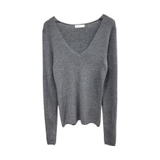 Elegant Versatile Knitwear Women's V-Neck Slim-Fitting Long Sleeve Top Elegant Versatile Knitwear Women's V-Neck Slim-Fitting Long Sleeve Top