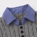 Half buttoned pullover knitted sweater Half buttoned pullover knitted sweater