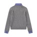 Half buttoned pullover knitted sweater Half buttoned pullover knitted sweater