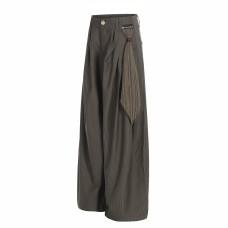 Silk scarf decoration casual pants Silk scarf decoration casual pants