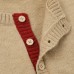 Half button round neck sweater