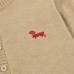 Half button round neck sweater