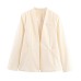 New women's collarless slim fit casual suit jacket