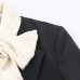 Commuter style contrasting scarf suit jacket Commuter style contrasting scarf suit jacket