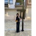 Two-Piece Deep V-Neck Knit Sweater for Women, Patchwork Halter Long Sleeve Sweater