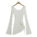 Trumpet sleeve waist cinching top