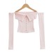 One shoulder buckle strapless slimming top