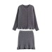 New Women's Fashionable Trendy Versatile Classic Ruffled Hem Set