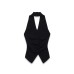 Chic Knit Strapless Ruffled Top with Neckline Fashion Style Women's Top
