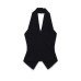 Chic Knit Strapless Ruffled Top with Neckline Fashion Style Women's Top