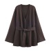 Commuter belt knitted jacket women's clothing