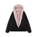 Hawk Hooded Cotton Jacket  Loose Camouflage Cotton Coat