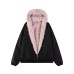Hawk Hooded Cotton Jacket  Loose Camouflage Cotton Coat