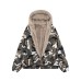 Hawk Hooded Cotton Jacket  Loose Camouflage Cotton Coat