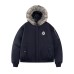 Embroidery Fur Collar Parka Women's Casual Workwear Loose Warm Cotton Coat