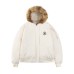 Embroidery Fur Collar Parka Women's Casual Workwear Loose Warm Cotton Coat