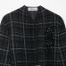 Plaid knit with waistband jacket for women's clothing Plaid knit with waistband jacket for women's clothing