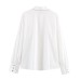 Collar beaded poplin shirt for women's wear