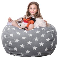 Kids' Beanbag Chair & Plush Toy Set | Premium Cotton Canvas for Cozy Playtime Comfort