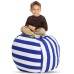 Kids' Beanbag Chair & Plush Toy Set | Premium Cotton Canvas for Cozy Playtime Comfort