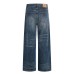 Make old washed denim wide leg pants