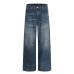 Make old washed denim wide leg pants
