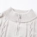 Half zip stand up collar knitted sweater