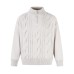 Half zip stand up collar knitted sweater
