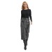 High waisted plaid long skirt
