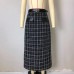 High waisted plaid long skirt