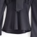 Solid Color Short Sleeve Deep V-Neck Women's Top